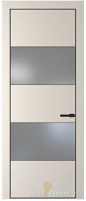 Дверь Profil Doors 22PE цвет Кремовая Магнолия (RAL 120-04) кромка Черный матовый RAL9005 стекло Lacobel Серебро Матлак Дверь Profil Doors 22PE цвет Кремовая Магнолия (RAL 120-04) кромка Черный матовый RAL9005 стекло Lacobel Серебро Матлак