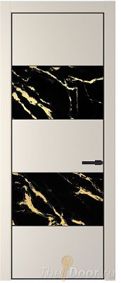 Дверь Profil Doors 22PE цвет Кремовая Магнолия (RAL 120-04) кромка Черный матовый RAL9005 стекло Нефи черный узор золото Дверь Profil Doors 22PE цвет Кремовая Магнолия (RAL 120-04) кромка Черный матовый RAL9005 стекло Нефи черный узор золото