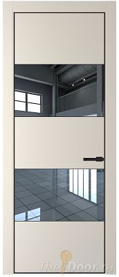 Дверь Profil Doors 22PE цвет Кремовая Магнолия (RAL 120-04) кромка Черный матовый RAL9005 стекло Зеркало Дверь Profil Doors 22PE цвет Кремовая Магнолия (RAL 120-04) кромка Черный матовый RAL9005 стекло Зеркало