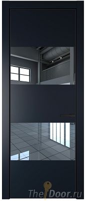 Дверь Profil Doors 22PE цвет Нэви Блу (RAL 7016) кромка Черный матовый RAL9005 стекло Зеркало Дверь Profil Doors 22PE цвет Нэви Блу (RAL 7016) кромка Черный матовый RAL9005 стекло Зеркало