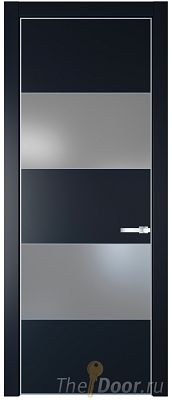 Дверь Profil Doors 22PE цвет Нэви Блу (RAL 7016) кромка Серебро стекло Lacobel Серебро Матлак Дверь Profil Doors 22PE цвет Нэви Блу (RAL 7016) кромка Серебро стекло Lacobel Серебро Матлак