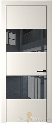 Дверь Profil Doors 22PE цвет Перламутр белый кромка Черный матовый RAL9005 стекло Зеркало Grey Дверь Profil Doors 22PE цвет Перламутр белый кромка Черный матовый RAL9005 стекло Зеркало Grey