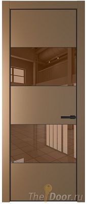 Дверь Profil Doors 22PE цвет Перламутр золото кромка Черный матовый RAL9005 стекло Зеркало Bronza Дверь Profil Doors 22PE цвет Перламутр золото кромка Черный матовый RAL9005 стекло Зеркало Bronza
