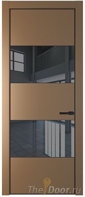 Дверь Profil Doors 22PE цвет Перламутр золото кромка Черный матовый RAL9005 стекло Зеркало Grey Дверь Profil Doors 22PE цвет Перламутр золото кромка Черный матовый RAL9005 стекло Зеркало Grey