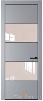 Дверь Profil Doors 22PE цвет Смоки (RAL 870-02) кромка Черный матовый RAL9005 стекло Lacobel Перламутровый лак Дверь Profil Doors 22PE цвет Смоки (RAL 870-02) кромка Черный матовый RAL9005 стекло Lacobel Перламутровый лак