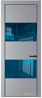 Дверь Profil Doors 22PE цвет Смоки (RAL 870-02) кромка Черный матовый RAL9005 стекло Зеркало Blue Дверь Profil Doors 22PE цвет Смоки (RAL 870-02) кромка Черный матовый RAL9005 стекло Зеркало Blue