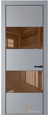 Дверь Profil Doors 22PE цвет Смоки (RAL 870-02) кромка Черный матовый RAL9005 стекло Зеркало Bronza Дверь Profil Doors 22PE цвет Смоки (RAL 870-02) кромка Черный матовый RAL9005 стекло Зеркало Bronza