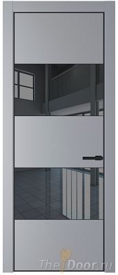Дверь Profil Doors 22PE цвет Смоки (RAL 870-02) кромка Черный матовый RAL9005 стекло Зеркало Grey Дверь Profil Doors 22PE цвет Смоки (RAL 870-02) кромка Черный матовый RAL9005 стекло Зеркало Grey