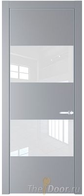 Дверь Profil Doors 22PE цвет Смоки (RAL 870-02) кромка Серебро стекло Lacobel лак Классик Дверь Profil Doors 22PE цвет Смоки (RAL 870-02) кромка Серебро стекло Lacobel лак Классик