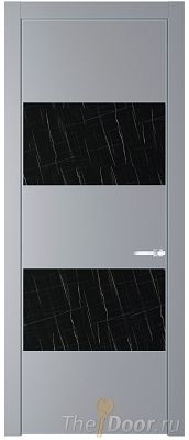 Дверь Profil Doors 22PE цвет Смоки (RAL 870-02) кромка Серебро стекло Неро мрамор Дверь Profil Doors 22PE цвет Смоки (RAL 870-02) кромка Серебро стекло Неро мрамор