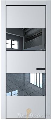 Дверь Profil Doors 22PE цвет Вайт (RAL 110 96 02) кромка Черный матовый RAL9005 стекло Зеркало Дверь Profil Doors 22PE цвет Вайт (RAL 110 96 02) кромка Черный матовый RAL9005 стекло Зеркало