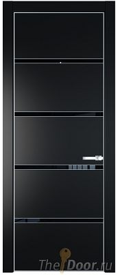 Дверь Profil Doors 23PE цвет Блэк кромка Серебро стекло Lacobel Черный лак Дверь Profil Doors 23PE цвет Блэк кромка Серебро стекло Lacobel Черный лак