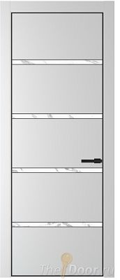 Дверь Profil Doors 23PE цвет Графит (Pantone 425С) кромка Черный матовый RAL9005 стекло Нефи белый узор серебро Дверь Profil Doors 23PE цвет Графит (Pantone 425С) кромка Черный матовый RAL9005 стекло Нефи белый узор серебро