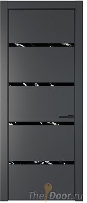 Дверь Profil Doors 23PE цвет Графит (Pantone 425С) кромка Черный матовый RAL9005 стекло Нефи черный узор серебро Дверь Profil Doors 23PE цвет Графит (Pantone 425С) кромка Черный матовый RAL9005 стекло Нефи черный узор серебро