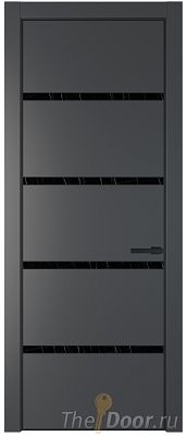 Дверь Profil Doors 23PE цвет Графит (Pantone 425С) кромка Черный матовый RAL9005 стекло Неро мрамор Дверь Profil Doors 23PE цвет Графит (Pantone 425С) кромка Черный матовый RAL9005 стекло Неро мрамор