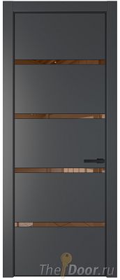 Дверь Profil Doors 23PE цвет Графит (Pantone 425С) кромка Черный матовый RAL9005 стекло Зеркало Bronza Дверь Profil Doors 23PE цвет Графит (Pantone 425С) кромка Черный матовый RAL9005 стекло Зеркало Bronza