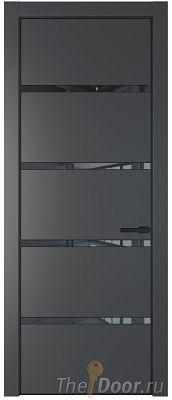 Дверь Profil Doors 23PE цвет Графит (Pantone 425С) кромка Черный матовый RAL9005 стекло Зеркало Grey Дверь Profil Doors 23PE цвет Графит (Pantone 425С) кромка Черный матовый RAL9005 стекло Зеркало Grey