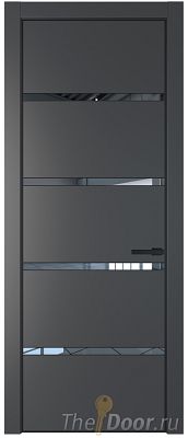 Дверь Profil Doors 23PE цвет Графит (Pantone 425С) кромка Черный матовый RAL9005 стекло Зеркало Дверь Profil Doors 23PE цвет Графит (Pantone 425С) кромка Черный матовый RAL9005 стекло Зеркало