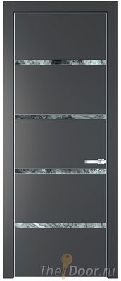 Дверь Profil Doors 23PE цвет Графит (Pantone 425С) кромка Серебро стекло Атриум серебро Дверь Profil Doors 23PE цвет Графит (Pantone 425С) кромка Серебро стекло Атриум серебро
