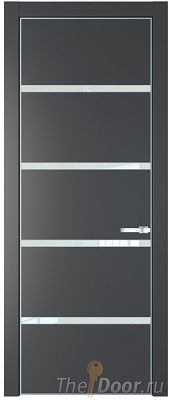 Дверь Profil Doors 23PE цвет Графит (Pantone 425С) кромка Серебро стекло Lacobel Белый лак Дверь Profil Doors 23PE цвет Графит (Pantone 425С) кромка Серебро стекло Lacobel Белый лак