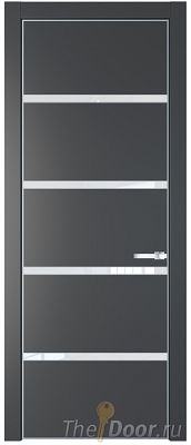 Дверь Profil Doors 23PE цвет Графит (Pantone 425С) кромка Серебро стекло Lacobel лак Классик Дверь Profil Doors 23PE цвет Графит (Pantone 425С) кромка Серебро стекло Lacobel лак Классик