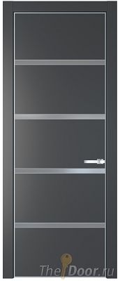 Дверь Profil Doors 23PE цвет Графит (Pantone 425С) кромка Серебро стекло Lacobel Серебро Матлак Дверь Profil Doors 23PE цвет Графит (Pantone 425С) кромка Серебро стекло Lacobel Серебро Матлак