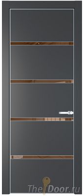 Дверь Profil Doors 23PE цвет Графит (Pantone 425С) кромка Серебро стекло Зеркало Bronza Дверь Profil Doors 23PE цвет Графит (Pantone 425С) кромка Серебро стекло Зеркало Bronza