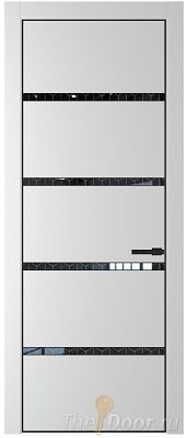 Дверь Profil Doors 23PE цвет Крем Вайт (RAL 120-02) кромка Черный матовый RAL9005 стекло Лоран узор золото Дверь Profil Doors 23PE цвет Крем Вайт (RAL 120-02) кромка Черный матовый RAL9005 стекло Лоран узор золото
