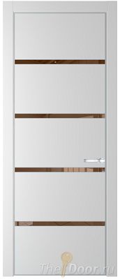 Дверь Profil Doors 23PE цвет Крем Вайт (RAL 120-02) кромка Серебро стекло Зеркало Bronza