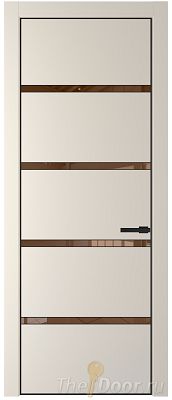 Дверь Profil Doors 23PE цвет Кремовая Магнолия (RAL 120-04) кромка Черный матовый RAL9005 стекло Зеркало Bronza Дверь Profil Doors 23PE цвет Кремовая Магнолия (RAL 120-04) кромка Черный матовый RAL9005 стекло Зеркало Bronza