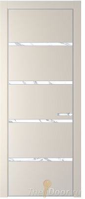 Дверь Profil Doors 23PE цвет Кремовая Магнолия (RAL 120-04) кромка Серебро стекло Нефи белый узор серебро Дверь Profil Doors 23PE цвет Кремовая Магнолия (RAL 120-04) кромка Серебро стекло Нефи белый узор серебро
