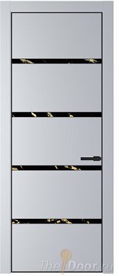 Дверь Profil Doors 23PE цвет Лайт Грей (RAL 870-01) кромка Черный матовый RAL9005 стекло Нефи черный узор золото Дверь Profil Doors 23PE цвет Лайт Грей (RAL 870-01) кромка Черный матовый RAL9005 стекло Нефи черный узор золото