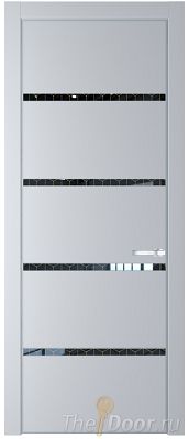 Дверь Profil Doors 23PE цвет Лайт Грей (RAL 870-01) кромка Серебро стекло Лоран узор золото