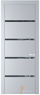 Дверь Profil Doors 23PE цвет Лайт Грей (RAL 870-01) кромка Серебро стекло Зеркало Grey