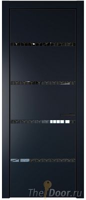 Дверь Profil Doors 23PE цвет Нэви Блу (RAL 7016) кромка Черный матовый RAL9005 стекло Лоран узор золото Дверь Profil Doors 23PE цвет Нэви Блу (RAL 7016) кромка Черный матовый RAL9005 стекло Лоран узор золото