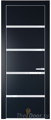 Дверь Profil Doors 23PE цвет Нэви Блу (RAL 7016) кромка Серебро стекло Lacobel лак Классик Дверь Profil Doors 23PE цвет Нэви Блу (RAL 7016) кромка Серебро стекло Lacobel лак Классик