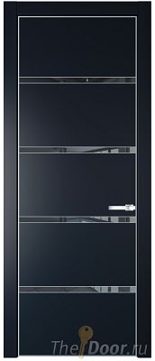 Дверь Profil Doors 23PE цвет Нэви Блу (RAL 7016) кромка Серебро стекло Зеркало Grey Дверь Profil Doors 23PE цвет Нэви Блу (RAL 7016) кромка Серебро стекло Зеркало Grey