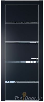 Дверь Profil Doors 23PE цвет Нэви Блу (RAL 7016) кромка Серебро стекло Зеркало Дверь Profil Doors 23PE цвет Нэви Блу (RAL 7016) кромка Серебро стекло Зеркало