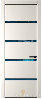 Дверь Profil Doors 23PE цвет Перламутр белый кромка Черный матовый RAL9005 стекло Зеркало Blue Дверь Profil Doors 23PE цвет Перламутр белый кромка Черный матовый RAL9005 стекло Зеркало Blue