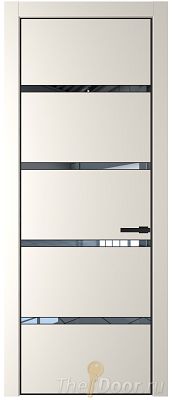 Дверь Profil Doors 23PE цвет Перламутр белый кромка Черный матовый RAL9005 стекло Зеркало Дверь Profil Doors 23PE цвет Перламутр белый кромка Черный матовый RAL9005 стекло Зеркало