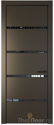 Дверь Profil Doors 23PE цвет Перламутр бронза кромка Черный матовый RAL9005 стекло Лоран узор золото Дверь Profil Doors 23PE цвет Перламутр бронза кромка Черный матовый RAL9005 стекло Лоран узор золото