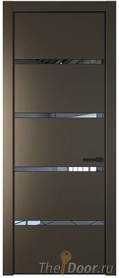 Дверь Profil Doors 23PE цвет Перламутр бронза кромка Черный матовый RAL9005 стекло Зеркало Дверь Profil Doors 23PE цвет Перламутр бронза кромка Черный матовый RAL9005 стекло Зеркало