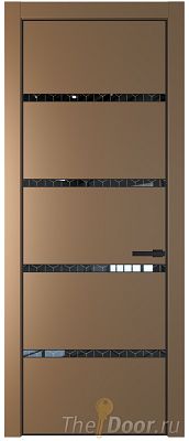 Дверь Profil Doors 23PE цвет Перламутр золото кромка Черный матовый RAL9005 стекло Лоран узор золото Дверь Profil Doors 23PE цвет Перламутр золото кромка Черный матовый RAL9005 стекло Лоран узор золото
