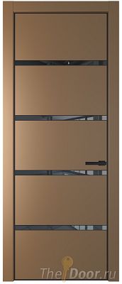 Дверь Profil Doors 23PE цвет Перламутр золото кромка Черный матовый RAL9005 стекло Зеркало Grey Дверь Profil Doors 23PE цвет Перламутр золото кромка Черный матовый RAL9005 стекло Зеркало Grey