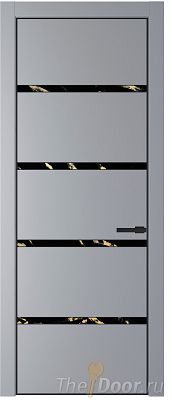 Дверь Profil Doors 23PE цвет Смоки (RAL 870-02) кромка Черный матовый RAL9005 стекло Нефи черный узор золото Дверь Profil Doors 23PE цвет Смоки (RAL 870-02) кромка Черный матовый RAL9005 стекло Нефи черный узор золото