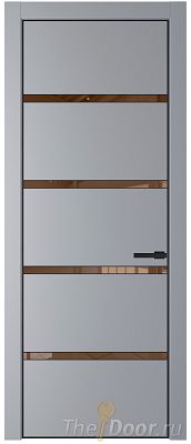 Дверь Profil Doors 23PE цвет Смоки (RAL 870-02) кромка Черный матовый RAL9005 стекло Зеркало Bronza Дверь Profil Doors 23PE цвет Смоки (RAL 870-02) кромка Черный матовый RAL9005 стекло Зеркало Bronza