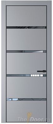 Дверь Profil Doors 23PE цвет Смоки (RAL 870-02) кромка Черный матовый RAL9005 стекло Зеркало Дверь Profil Doors 23PE цвет Смоки (RAL 870-02) кромка Черный матовый RAL9005 стекло Зеркало