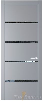 Дверь Profil Doors 23PE цвет Смоки (RAL 870-02) кромка Серебро стекло Лоран узор золото Дверь Profil Doors 23PE цвет Смоки (RAL 870-02) кромка Серебро стекло Лоран узор золото