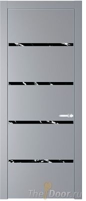 Дверь Profil Doors 23PE цвет Смоки (RAL 870-02) кромка Серебро стекло Нефи черный узор серебро Дверь Profil Doors 23PE цвет Смоки (RAL 870-02) кромка Серебро стекло Нефи черный узор серебро