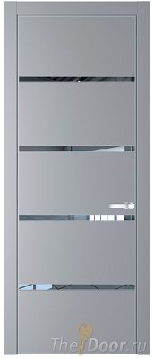 Дверь Profil Doors 23PE цвет Смоки (RAL 870-02) кромка Серебро стекло Зеркало Дверь Profil Doors 23PE цвет Смоки (RAL 870-02) кромка Серебро стекло Зеркало
